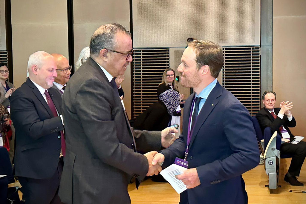 Dr Tedros and Mr Lanfri photo from the first high-level meeting