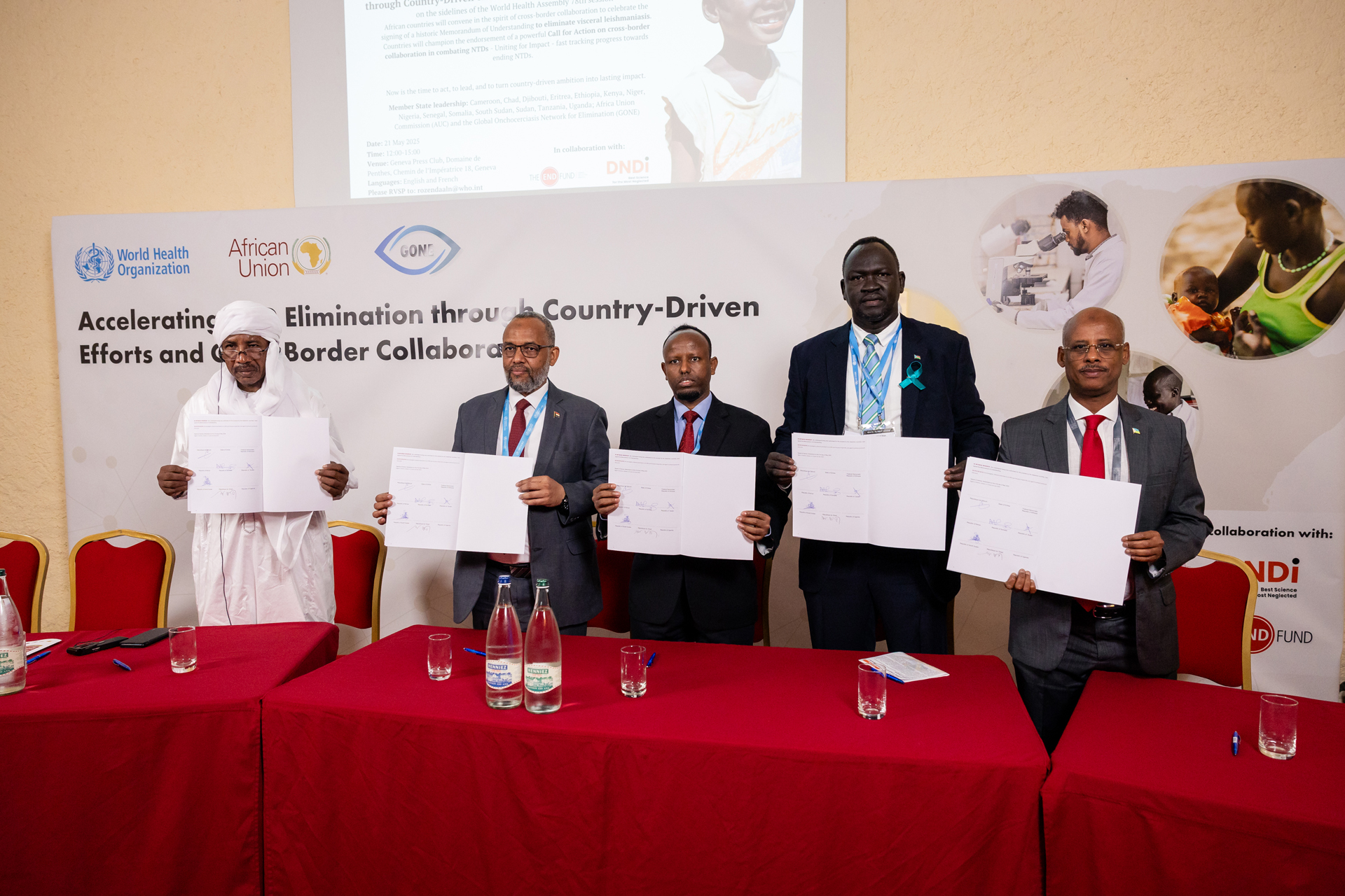 African Nations unite to eliminate  visceral leishmaniasis and boost cross-border collaboration - Ministers with MoUs
