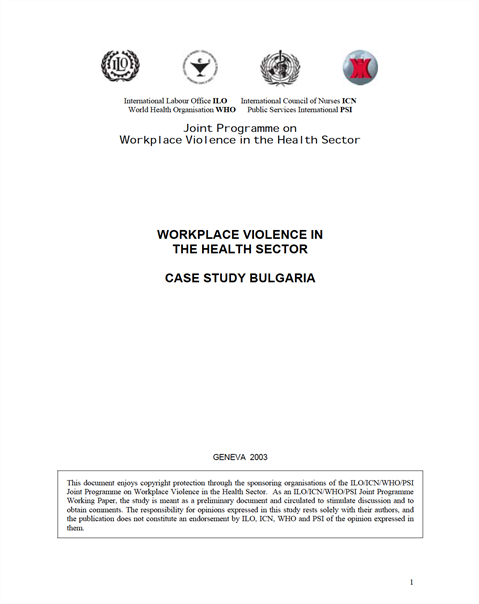 Workplace Violence in the Health Sector - Case Study - Bulgaria