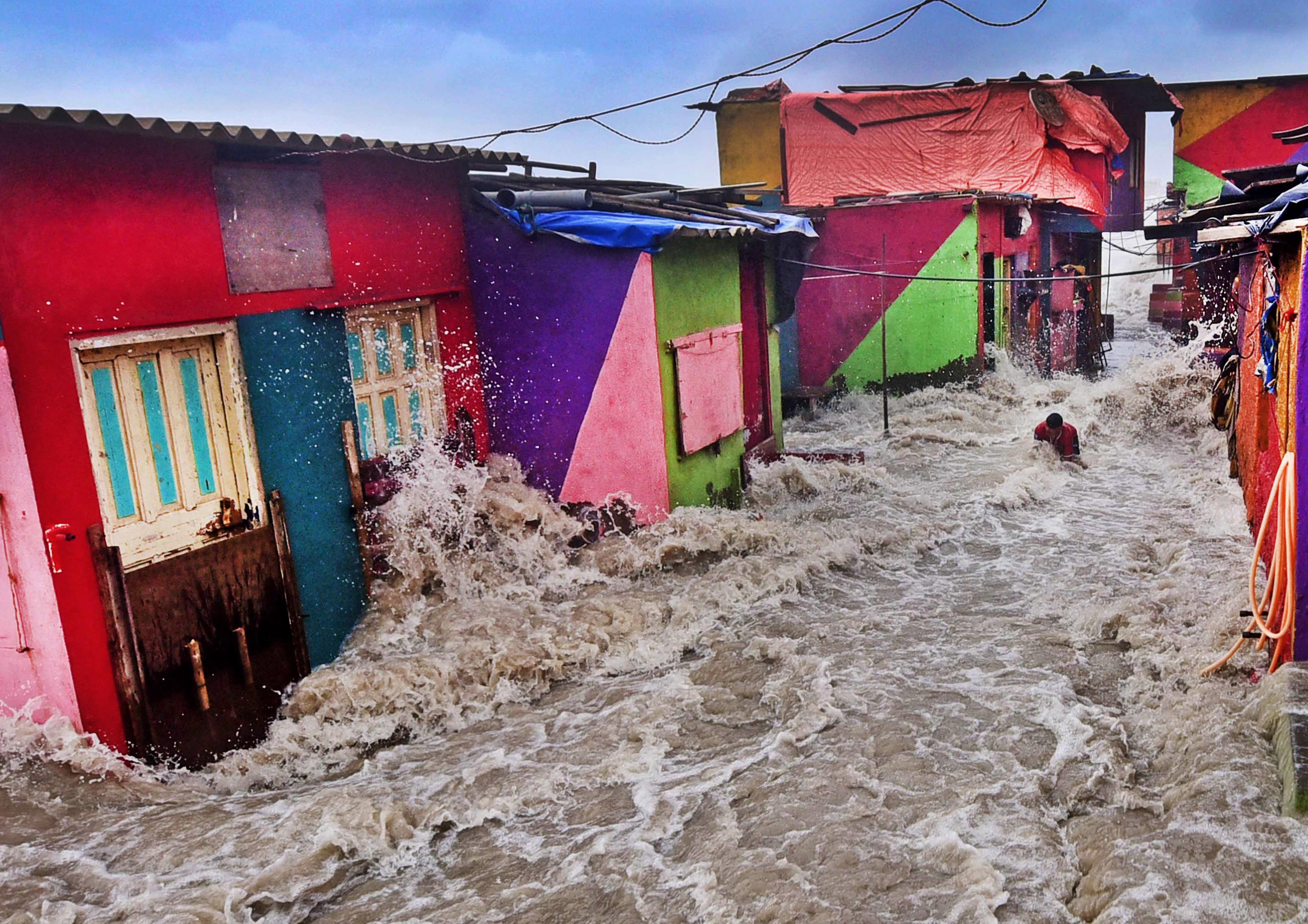 Sea level rise flooding Chennai India