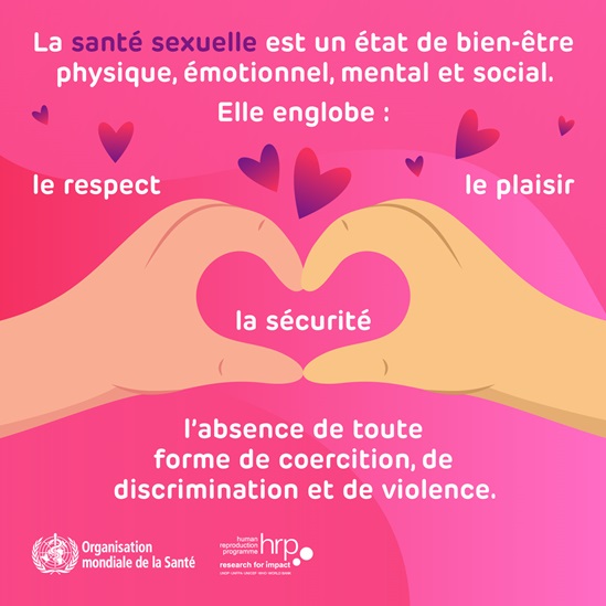 Infographie : La santé sexuelle est un état de bien-être physique, émotionnel, mental et social