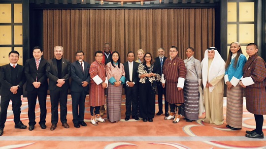 Health Minister Lyonpo Tandin Wangchuk hosted a dinner in honour of the Regional Director Saima Wazed.