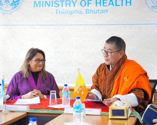 Regional Director Ms Wazed  joined Health Minister Lyonpo Tandin Wangchuk to virtually inaugurate CT Scan Services at Jigme Dorji Wangchuck Military Hospital in Dewathang. This WHO supported initiative aims at bringing advanced healthcare closer to people