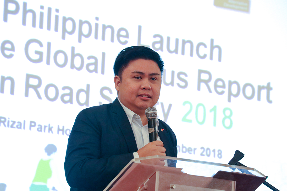 Department of Transportation Undersecretary Mark Richmund de Leon emphasizes the importance of multisectoral partnership in road safety. 